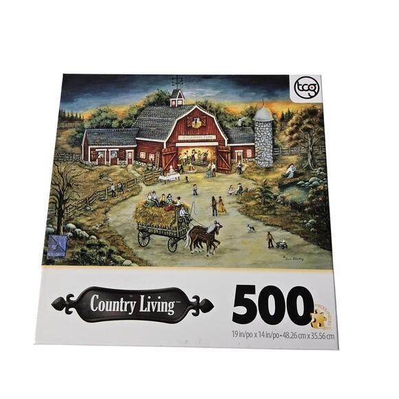Country Living Barn Dance at O' Flannery Ann Stopkey‎ 500 Piece Puzzle - Picture 1 of 9